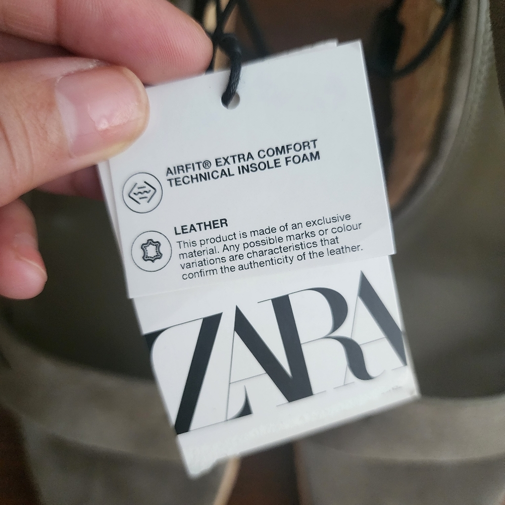 NWT ZARA Olive Khaki Green Wedge Sandals EU 40 US 9 - Picture 5 of 6